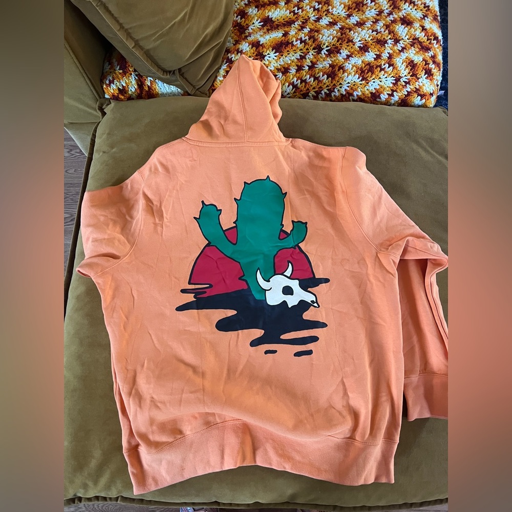 Coachella desert kids pullover hoodie orange size XL